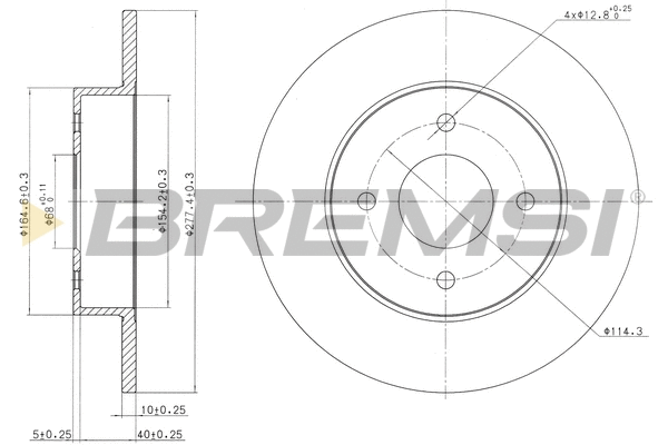 Disque de frein BREMSI CD7235S