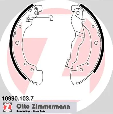Jeu de mâchoires de frein ZIMMERMANN 10990.103.7