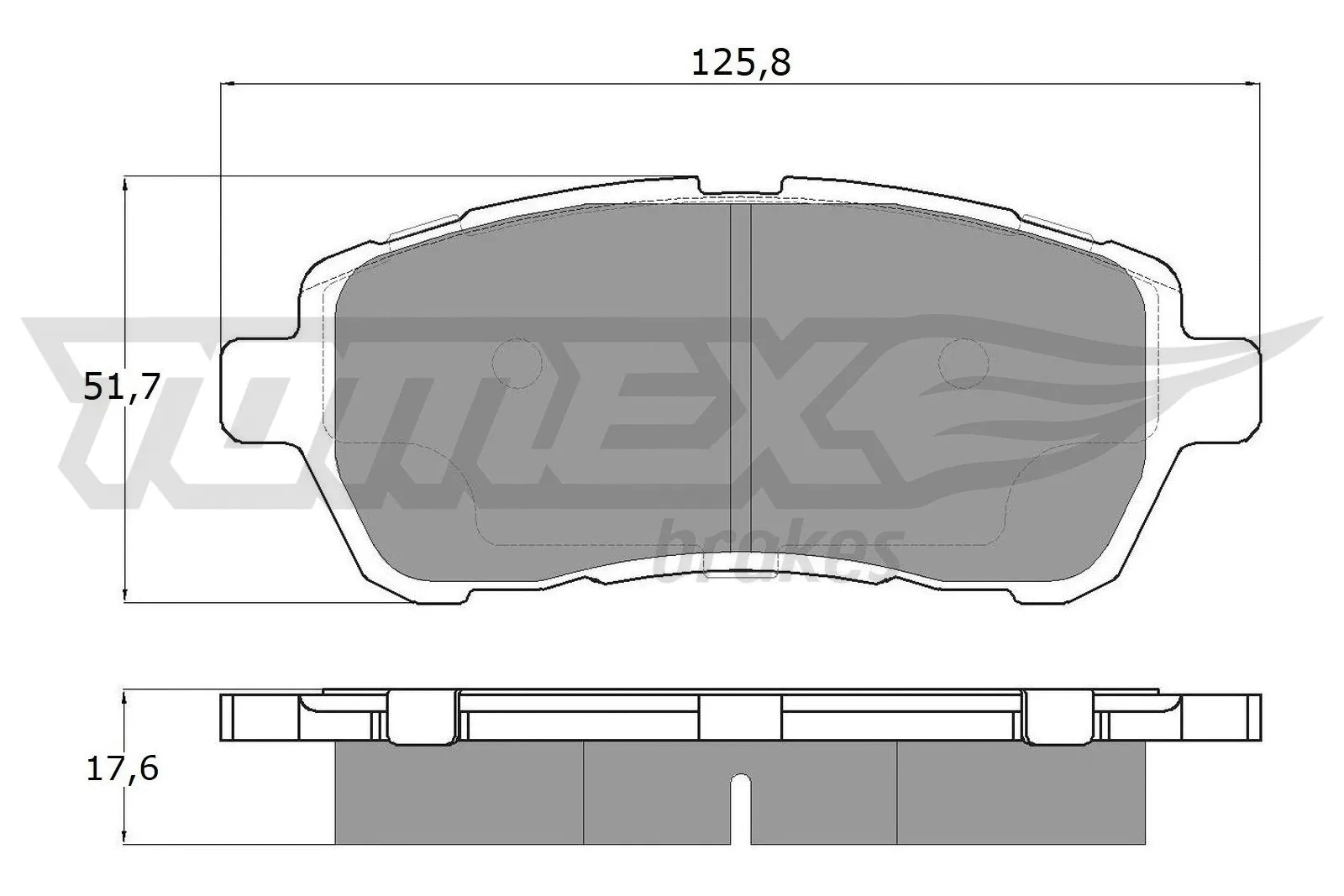 Kit de plaquettes de frein, frein à disque TOMEX Brakes TX 17-95