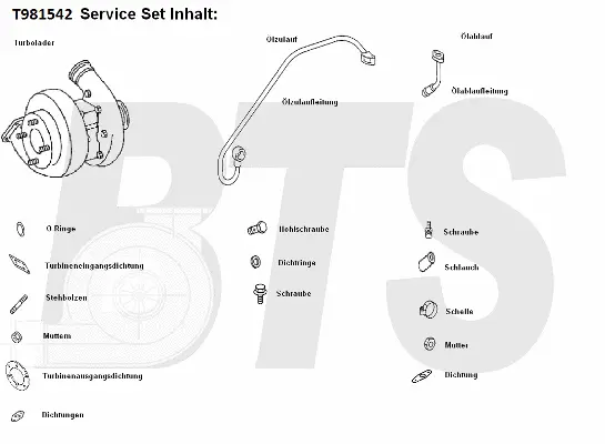 Turbocompresseur, suralimentation BTS Turbo T981542