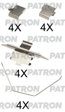 Kit d'accessoires, plaquette de frein à disque PATRON PSRK1182