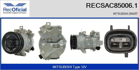 Compresseur, climatisation RECOFICIAL RECSAC85006.1