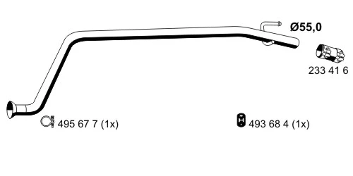 Tuyau d'échappement ERNST 048422