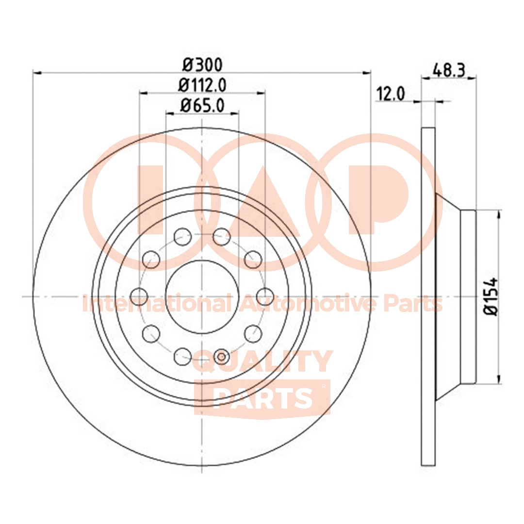 Disque de frein IAP QUALITY PARTS 709-50031