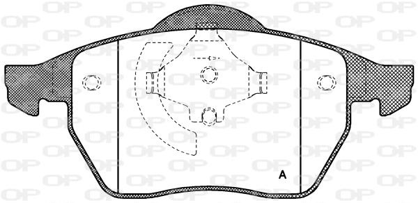 Kit de plaquettes de frein, frein à disque OPEN PARTS BPA0390.01