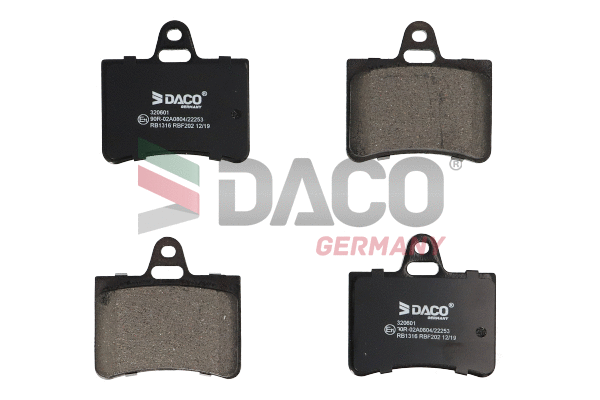 Kit de plaquettes de frein, frein à disque DACO Germany 320601
