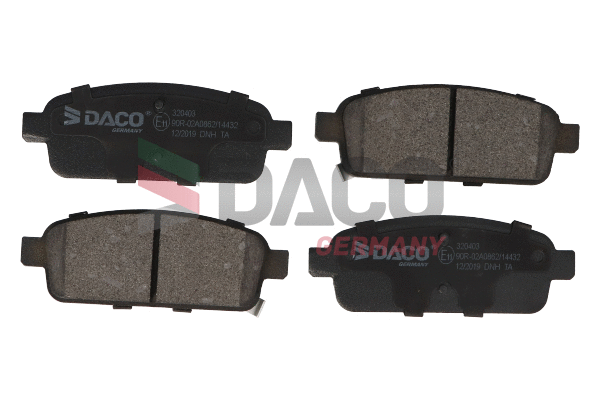 Kit de plaquettes de frein, frein à disque DACO Germany 320403