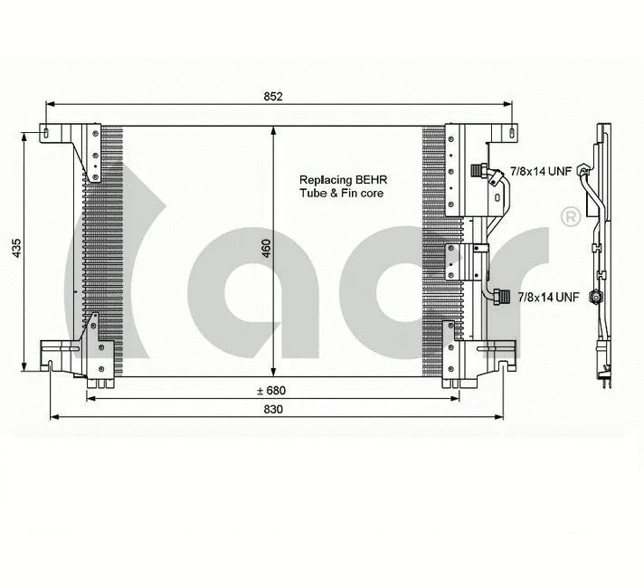 Condenseur, climatisation ACR 300657