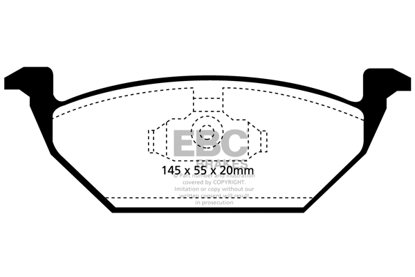 Kit de plaquettes de frein, frein à disque EBC Brakes DP21117