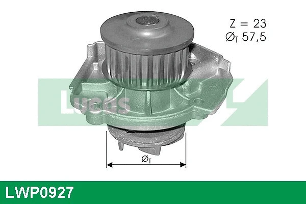 Pompe à eau, refroidissement du moteur LUCAS LWP0927
