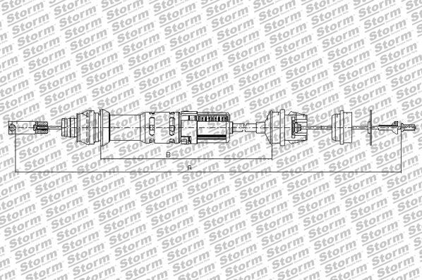 Tirette à câble, commande d'embrayage STORM QUALITY PARTS 070169