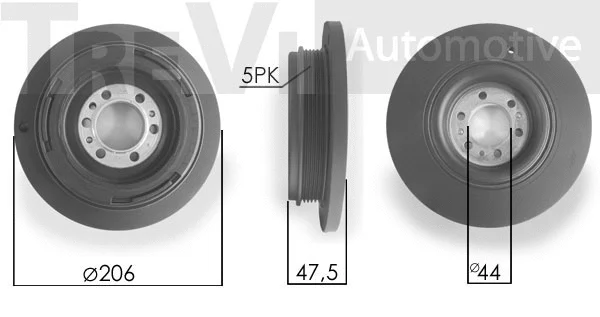 Poulie, vilebrequin TREVI AUTOMOTIVE PC1024
