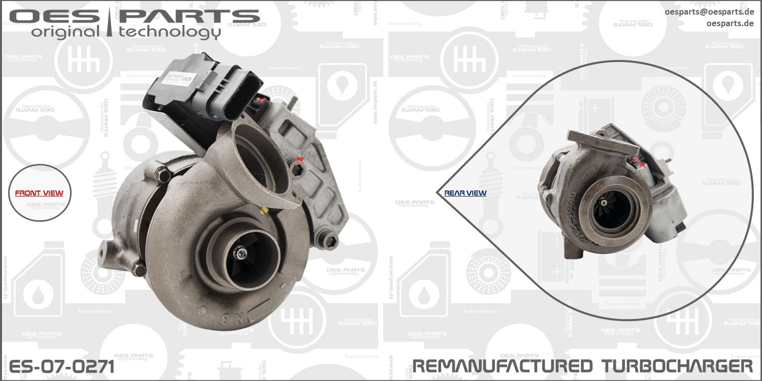 Turbocompresseur, suralimentation OES PARTS ES-07-0271