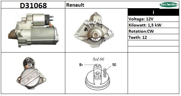 Démarreur Technika D31068