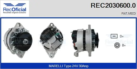 Alternateur RECOFICIAL REC2030600.0