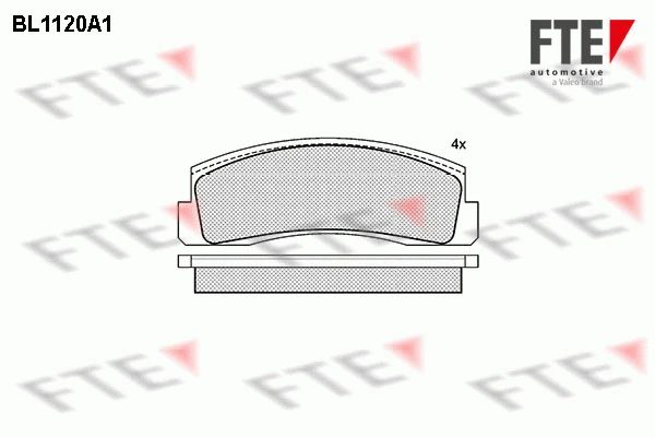 Kit de plaquettes de frein, frein à disque FTE 9010033