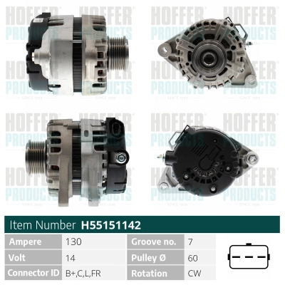 Alternateur HOFFER H55151142