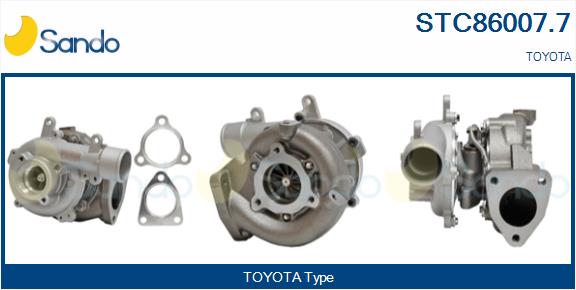 Turbocompresseur, suralimentation SANDO STC86007.7