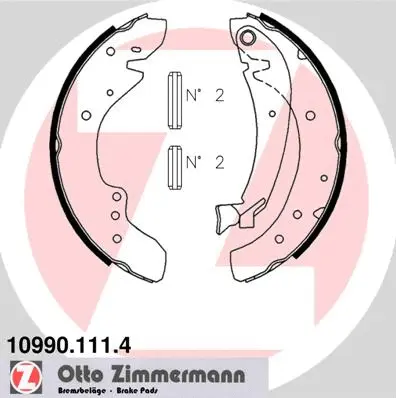 Jeu de mâchoires de frein ZIMMERMANN 10990.111.4