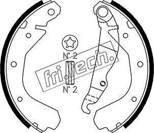 Jeu de mâchoires de frein fri.tech. 1073.164