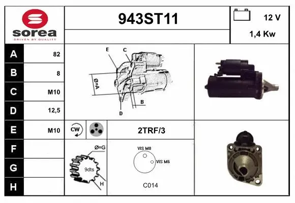 Démarreur STARTCAR 943ST11