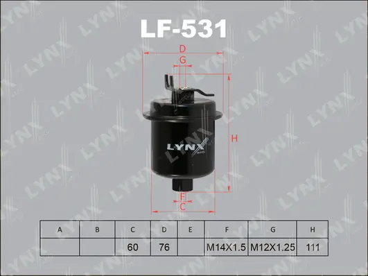 Filtre à carburant LYNXAUTO LF-531