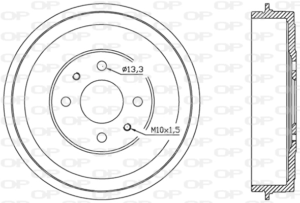 Tambour de frein OPEN PARTS BAD9002.10