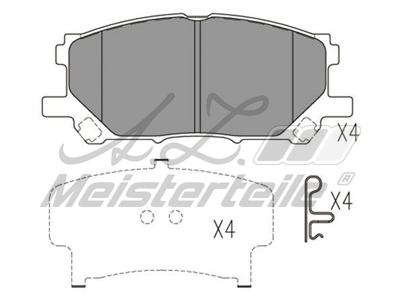 Kit de plaquettes de frein, frein à disque A.Z. Meisterteile AZMT-44-022-1594