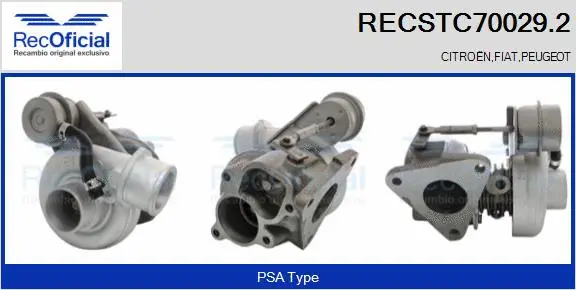 Turbocompresseur, suralimentation RECOFICIAL RECSTC70029.2