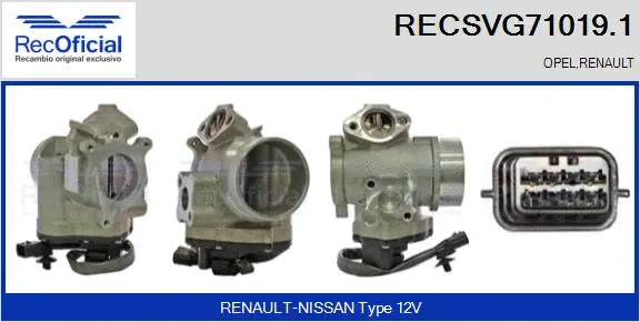 Vanne EGR RECOFICIAL RECSVG71019.1