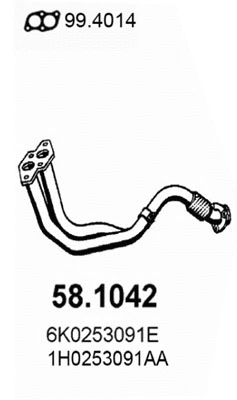 Tuyau d'échappement ASSO 58.1042