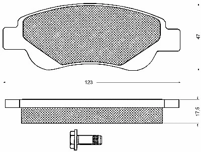 Kit de plaquettes de frein, frein à disque BSF 10688