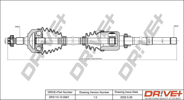 Arbre de transmission Dr!ve+ DP2110.10.0567