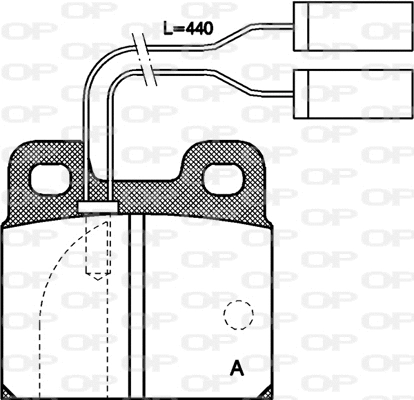Kit de plaquettes de frein, frein à disque OPEN PARTS BPA0005.01