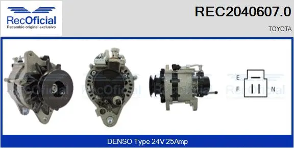 Alternateur RECOFICIAL REC2040607.0