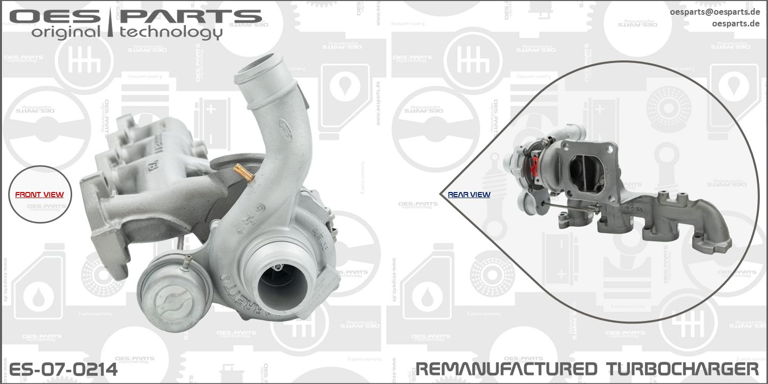 Turbocompresseur, suralimentation OES PARTS ES-07-0214