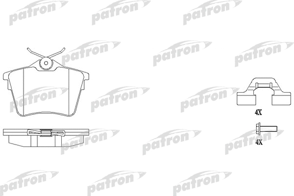 Kit de plaquettes de frein, frein à disque PATRON PBP1727