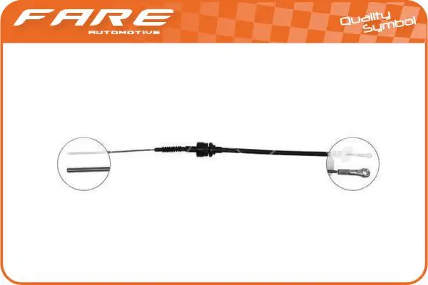 Tirette à câble, commande d'embrayage FARE-CO 24518