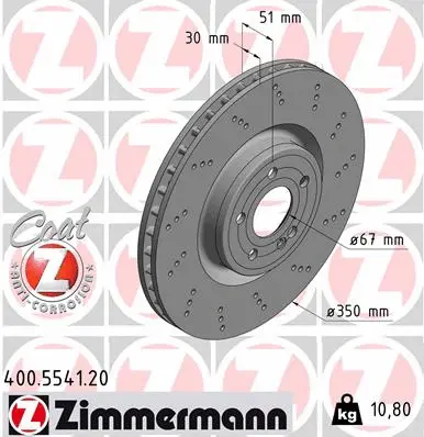 Disque de frein ZIMMERMANN 400.5541.20