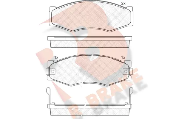 Kit de plaquettes de frein, frein à disque R BRAKE RB0518