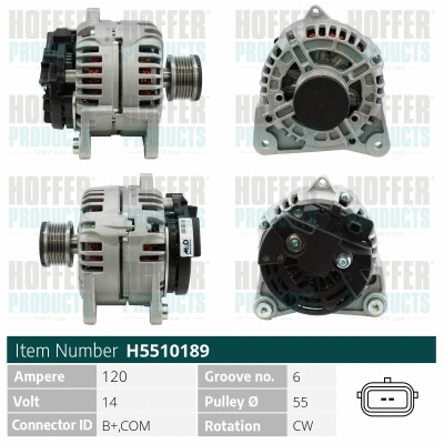 Alternateur HOFFER H5510189