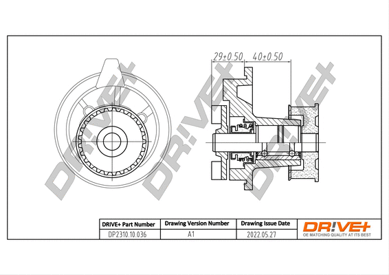Pompe à eau, refroidissement du moteur Dr!ve+ DP2310.10.036