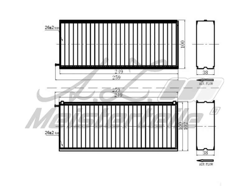 Filtre, air de l'habitacle A.Z. Meisterteile AZMT-41-010-1535