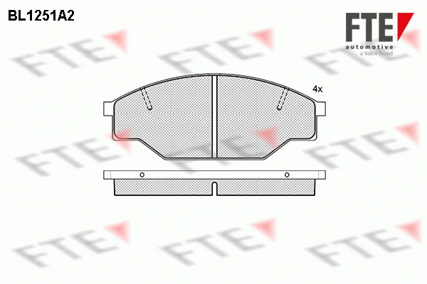 Kit de plaquettes de frein, frein à disque FTE 9010075
