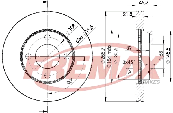 Disque de frein FREMAX BD-3633