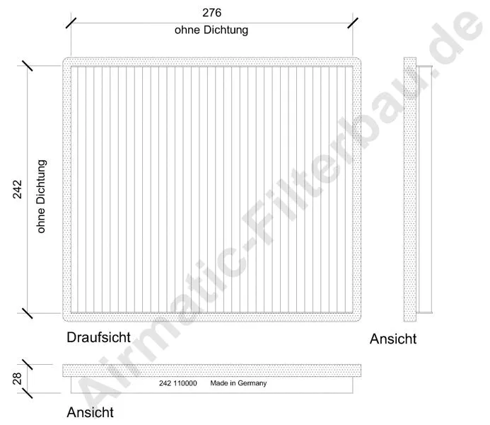 Filtre, air de l'habitacle AIRMATIC Filterbau IF0242