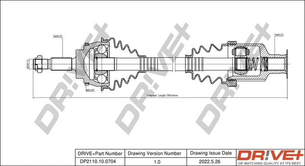 Arbre de transmission Dr!ve+ DP2110.10.0704