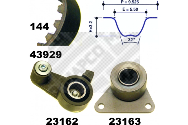 Kit de courroie crantée MAPCO 23929