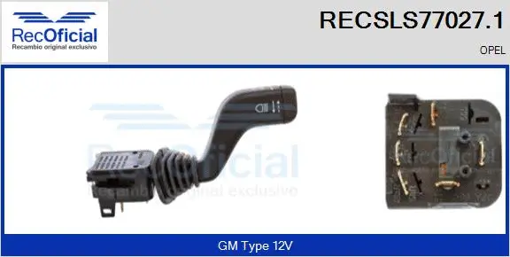 Commutateur de colonne de direction RECOFICIAL RECSLS77027.1