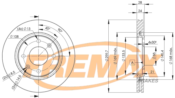 Disque de frein FREMAX BD-9406